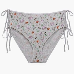 Savage X ‘Tis The Savage Holiday Grey Tie Hot Short Undies Women’s Medium